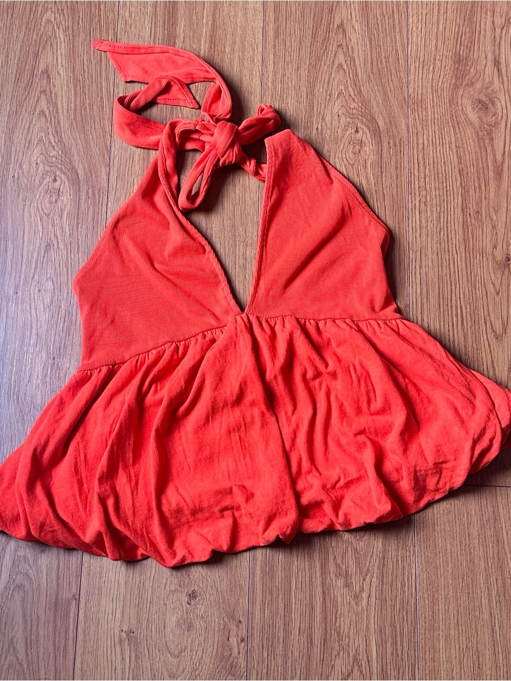 Free People Plunging Peplum Top